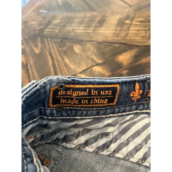 Rock Revival Angela Capri Jeans Women 26 Embellished Western Cowgirl Y2K Stitch - Picture 10 of 15